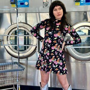 NWT - Nooworks Tonya Dress in Mean Machine - Size Large - Classic Skater Style